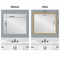 Amanti Art Mirror Makeover Bathroom Mirror Frame Border Kit - Fully Assembled Peel and Stick Frame - Mirror NOT Included - Grace Brushed Gold Trim